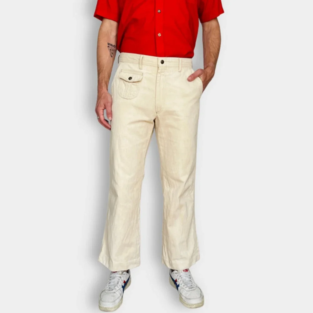 70s Levi’s White Tab Cream Pants‎